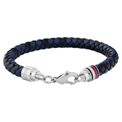 Tommy Hilfiger Bijoux Bracelet<Bracelet Homme Tommy Hilfiger Tyson - 2790634 Acier, Cuir Argent, Bleu