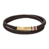 Tommy Hilfiger Bijoux Bracelet<Bracelet Homme Tommy Hilfiger Double - 2790551 Acier, Cuir Doré, Marron