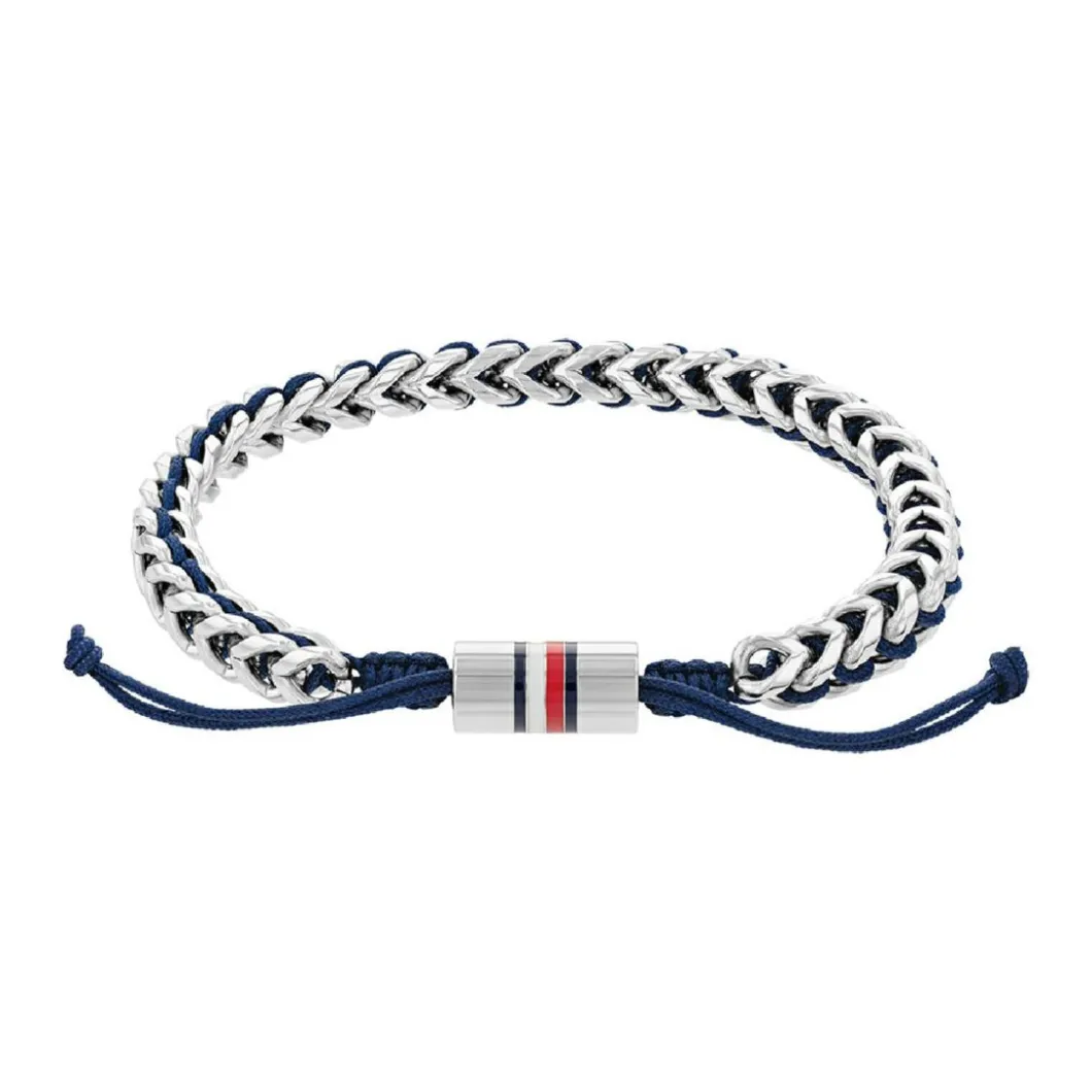 Tommy Hilfiger Bijoux Bracelet<Bracelet Homme Tommy Hilfiger Braided Metal - 2790511 Acier, Nylon Bleu