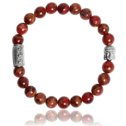 Lauren Steven Bracelet<Bracelet Design ML076 - Bracelet En Pierre Naturelle Jaspe Rouge