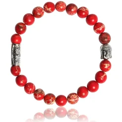 Lauren Steven Bracelet<Bracelet Design ML056 - Bracelet En Pierre Naturelle Pierre Impériale Rouge