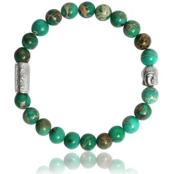 Lauren Steven Bracelet<Bracelet Design ML059 - Bracelet En Pierre Naturelle Jasper de Mer Vert
