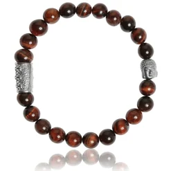 Lauren Steven Bracelet<Bracelet Design ML042 - Bracelet En Pierre Naturelle Oeil de Tigre Rouge