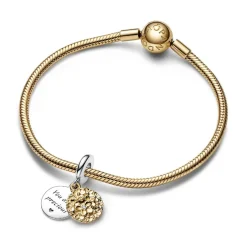 Pandora Charms<Bracelet Pendant double Marguerites Bimatière - My