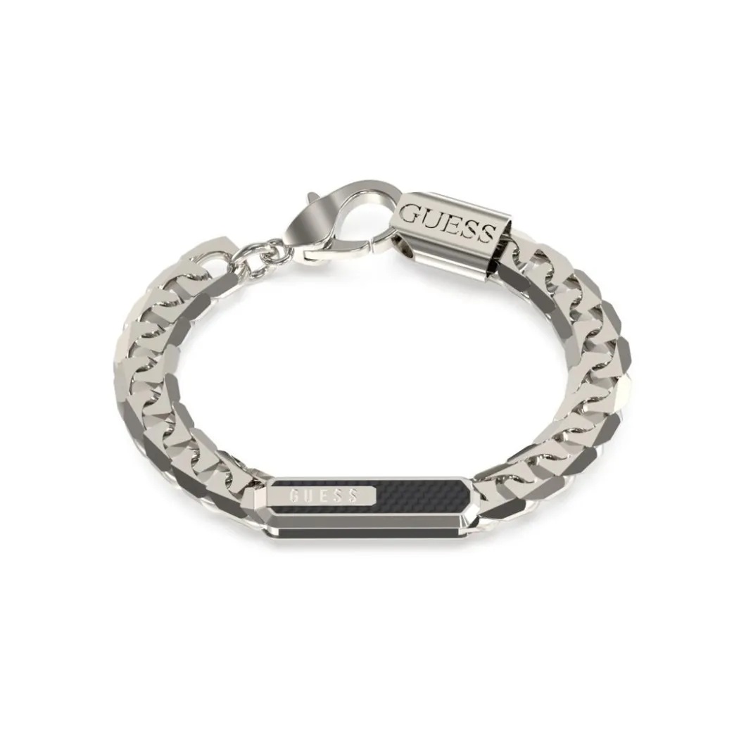 Guess Bijoux Bracelet<Bracelet Racer Tag Acier Rhodié, Fibre De Carbone Et Émail