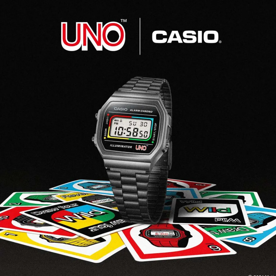 Casio Montre Acier|Montre Acier<Vintage x collab UNO A168WEUC-1AER Edition Limitée