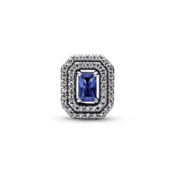 Pandora Charms<Charm Abyme de Rectangles Scintillants Bleu Timeless
