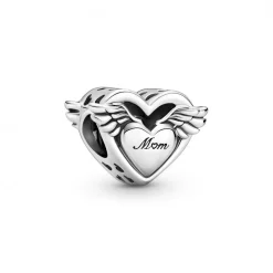 Pandora Charms<Charm Ailes d'Ange & Mum Passions - Argent