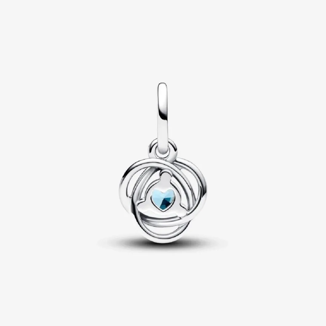 Pandora Charms<Charm argent sterling avec cristal bleu aqua de mer et zircone transparente femme Moments