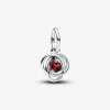 Pandora Charms<Charm argent sterling avec véritable cristal rouge et zircone femme Moments