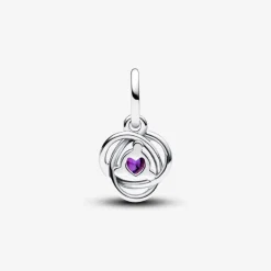 Pandora Charms<Charm argent sterling avec cristal violet et zircone femme Moments