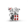 Pandora Charms<Charm Cadeau de Mickey & Minnie Disney x - Argent