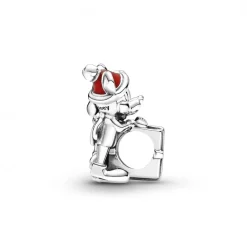Pandora Charms<Charm Cadeau de Mickey & Minnie Disney x - Argent