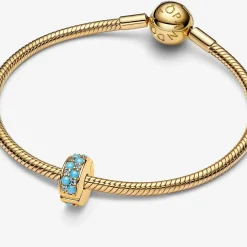 Pandora Charms<Charm Clip Bleu Azur