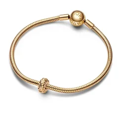 Pandora Charms<Charm Clip Clouté Fin 762716C00 Doré
