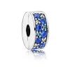 Pandora Charms<Charm Clip Pavé Bleu Moments