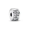 Pandora Charms<Charm Clip Pendant Argenté Cœurs de l'Infini Scintillants