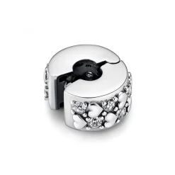 Pandora Charms<Charm Clip Pendant Argenté Cœurs de l'Infini Scintillants