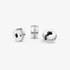 Pandora Charms<Charm Clip Rangée Scintillante Incolore Moments