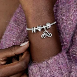 Pandora Charms<Charm Clip Rangée Scintillante Rose Moments