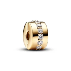Pandora Charms<Charm Clip Rangée Scintillante Incolore