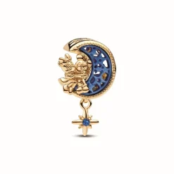 Pandora Charms<Charm Croissant de Lune Mickey et Minnie Bleu - Disney x