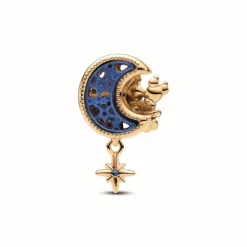Pandora Charms<Charm Croissant de Lune Mickey et Minnie Bleu - Disney x
