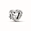 Pandora Charms<Charm Cœur Ajouré Famille avec Étoile - Moments