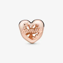 Pandora Charms<Charm Cœur Arbre de Vie Ajouré Fête des mères - Métal Doré à l'or Rose fin 585/1000