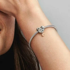 Pandora Charms<Charm Cœur en Métal doré à l'or rose fin 585/1000 Love You Best Friend