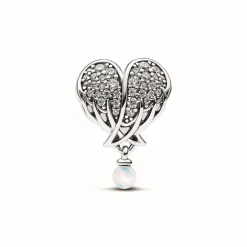 Pandora Charms<Charm Cœur et Ailes d’Ange Scintillant - Moments