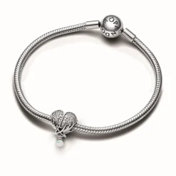 Pandora Charms<Charm Cœur et Ailes d’Ange Scintillant - Moments