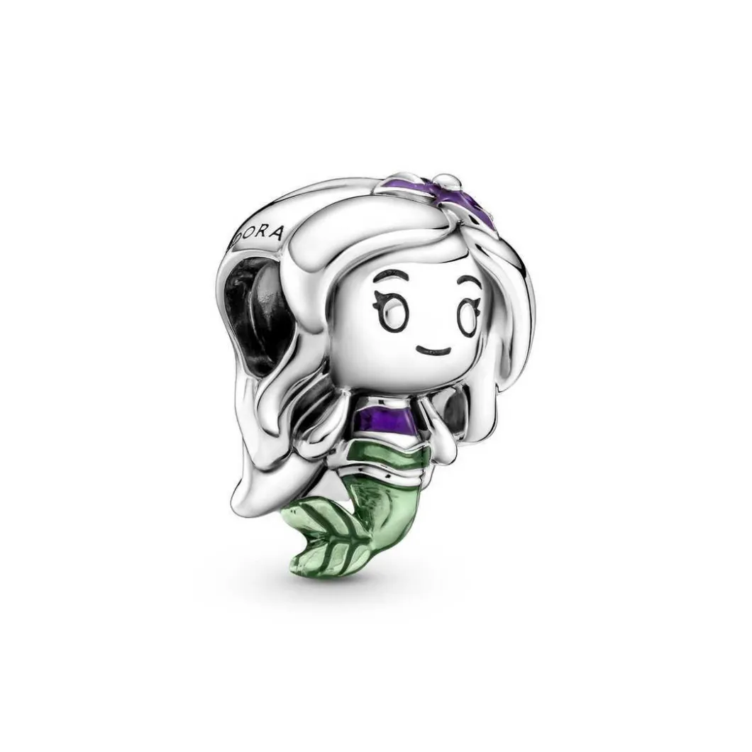 Pandora Charms<Charm Disney x Ariel La Petite Sirène - Argent