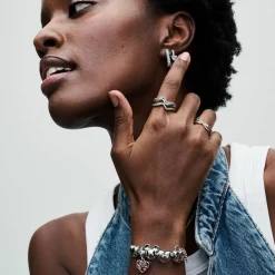 Pandora Charms<Charm Disney x Cadenas cœur Mickey & Minnie - Argent