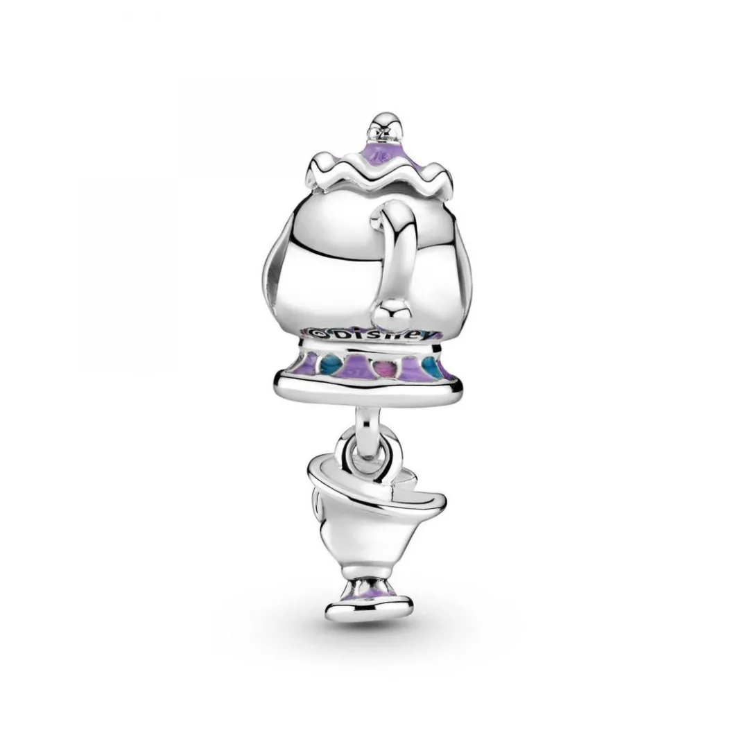 Pandora Charms<Charm Disney x Madame Samovar et Zip de la Belle et la Bête - Argent