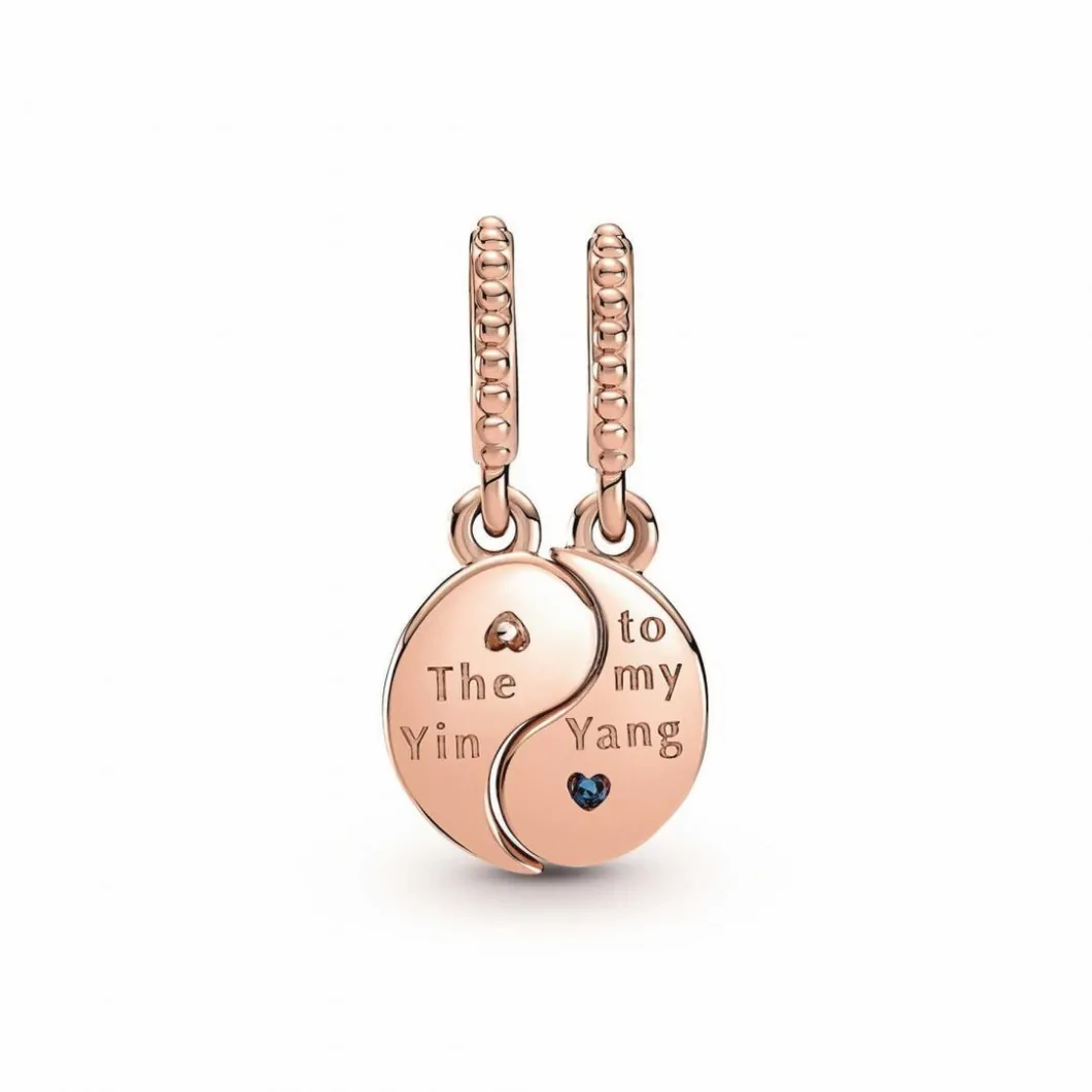 Pandora Charms<Charm double face moments Yin & Yang Séparable - Rose gold