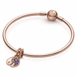 Pandora Charms<Charm double face moments Yin & Yang Séparable - Rose gold