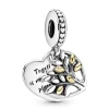 Pandora Charms<Charm Double Pendant Cœur Arbre de vie Bicolore People - Argent