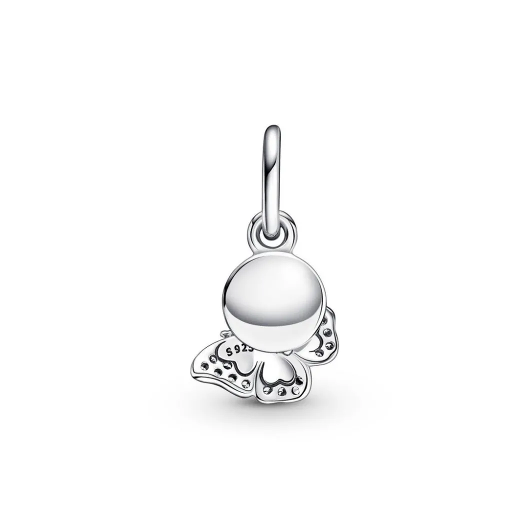 Pandora Charms<Charm double pendant Moments Papillon bleu & Citation - Argent 925/1000ᵉ