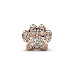 Pandora Charms<Charm en forme de Patte en Métal doré à l'or rose fin 585/1000