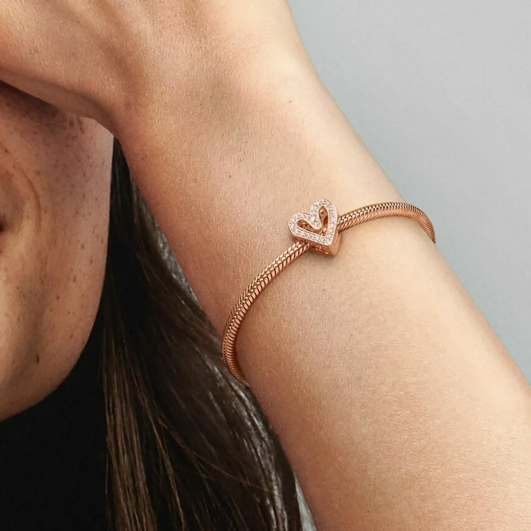 Pandora Charms<Charm Esquisse de Cœur Scintillant Moments