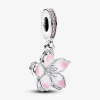Pandora Charms<Charm fleur de cerisier en argent sterling avec zircons roses et émail rose Timeless