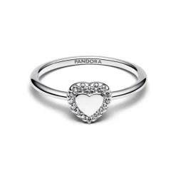 Pandora Bague<Charm Halo Cœur Gravable