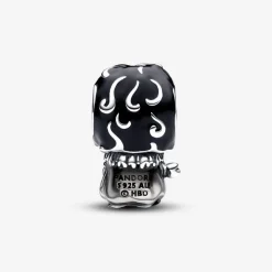 Pandora Charms<Charm Jon Snow argent sterling avec émail noir et gris femme Game of Thrones