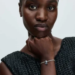 Pandora Charms<Charm Jon Snow argent sterling avec émail noir et gris femme Game of Thrones