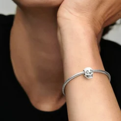 Pandora Charms<Charm Luminescent Tête de Mort Scintillante
