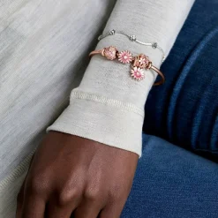 Pandora Charms<Charm Marguerite Rose Ajouré Moments