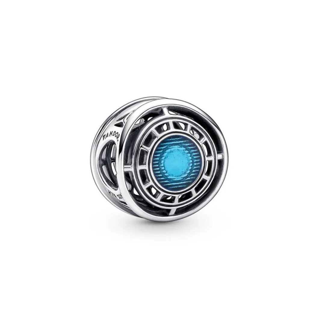 Pandora Charms<Charm Marvel x Reacteur arc bleu de Iron Man The Avengers - Argent 925/1000ᵉ