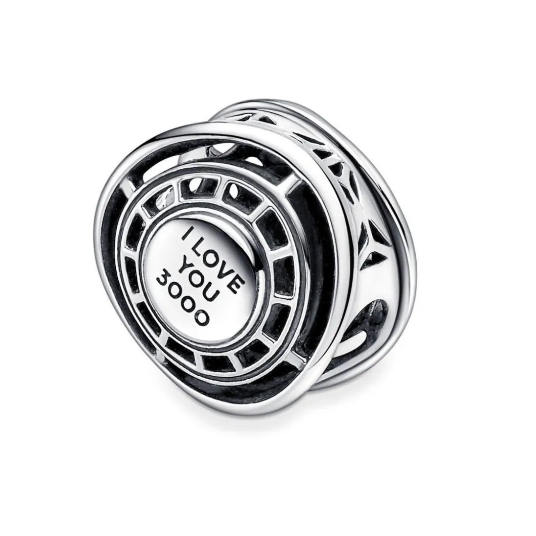 Pandora Charms<Charm Marvel x Reacteur arc bleu de Iron Man The Avengers - Argent 925/1000ᵉ