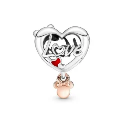 Pandora Charms<Charm Minnie Cœur Mom - Disney x